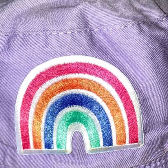 HAPPY RAINBOW Bucket Hat Reversible Light Purple Lilac Men Women Unisex Medium - Picture 3 of 11